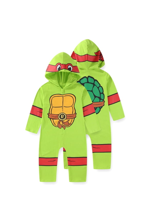 Nickelodeon Teenage Mutant Ninja Turtles Raphael Cosplay Hooded Coverall (Boys), Sizes 2T-8