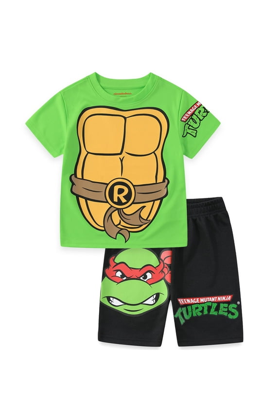 Nickelodeon Teenage Mutant Ninja Turtles Raphael Pullover T-Shirt and Shorts Set (Boys), 2 Piece Set, Sizes 3T-12