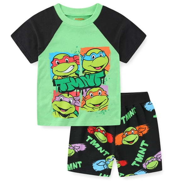 Nickelodeon Teenage Mutant Ninja Turtles Short Sleeve T-Shirt and Short Set (Boys), 2 Piece Set, Sizes 4-10