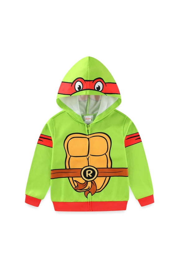Nickelodeon Teenage Mutant Ninja Turtles TMNT Raphael Zip Up Hoodie (Boys), Sizes 3T-10