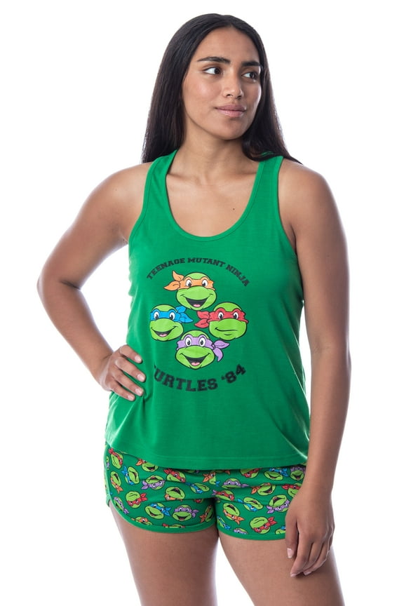Nickelodeon Teenage Mutant Ninja Turtles Womens' 84 Tank Pajama Short Set