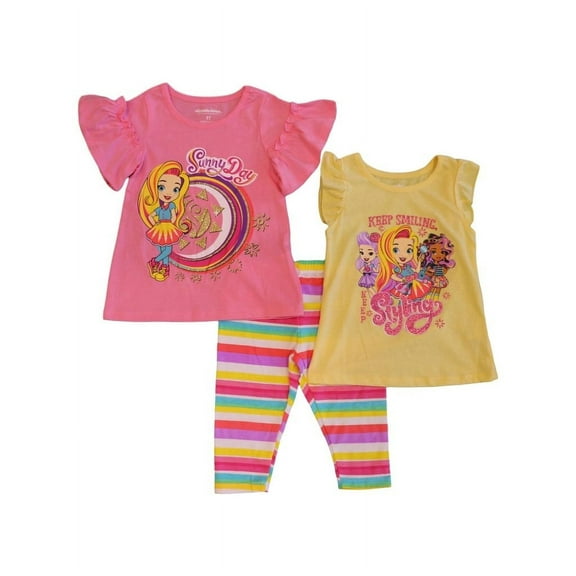 Nickelodeon Toddler Girls' Sunny Day 3 Piece Leggings Set
