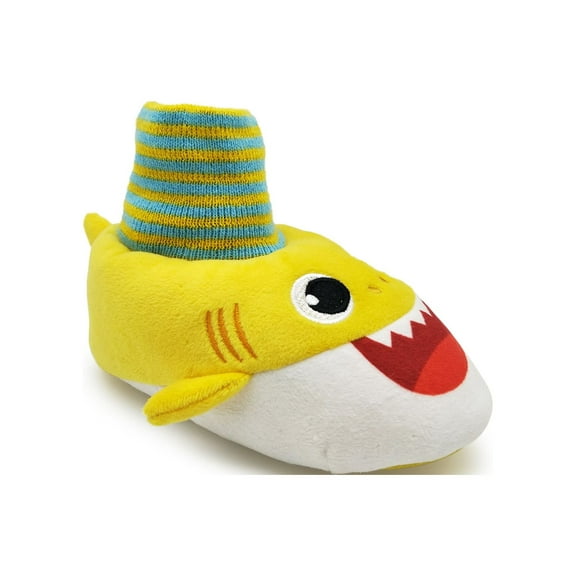Nickelodeon Unisex Kids Non-Slip Sock-Top Slipper, Closed Toe Yellow, 11/12