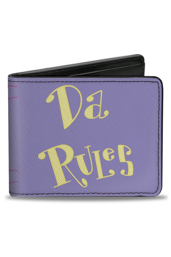 Nickelodeon Wallet, Bifold, The Fairly OddParent Da Rules Book Lavender Yellow, Vegan Leather