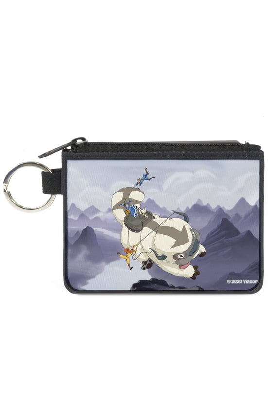Nickelodeon Wallet, Coin Purse, Avatar the Last Airbender Appa Carrying Group Scene, Canvas