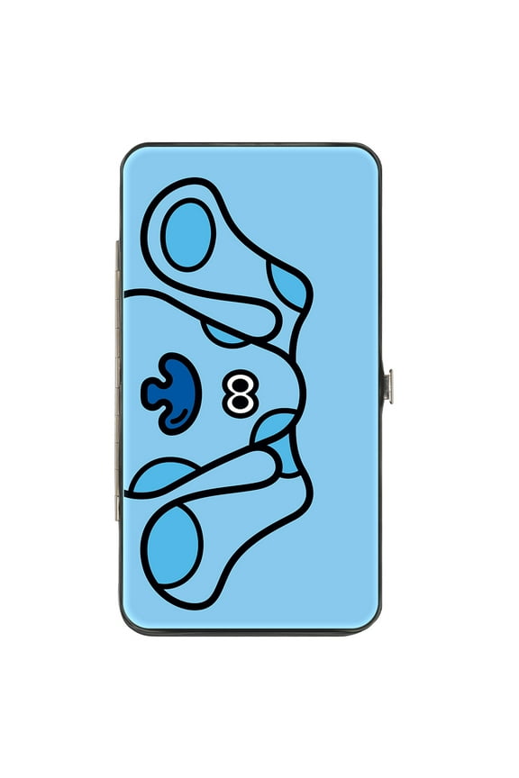 Nickelodeon Wallet, Hinged, Blues Clues Face and Paw Print Blues, Vegan Leather