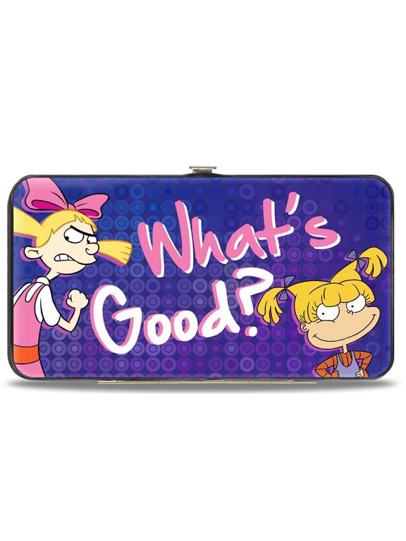 Nickelodeon Wallet, Hinged, Helga Angelica Whats Good? Purples, Vegan Leather