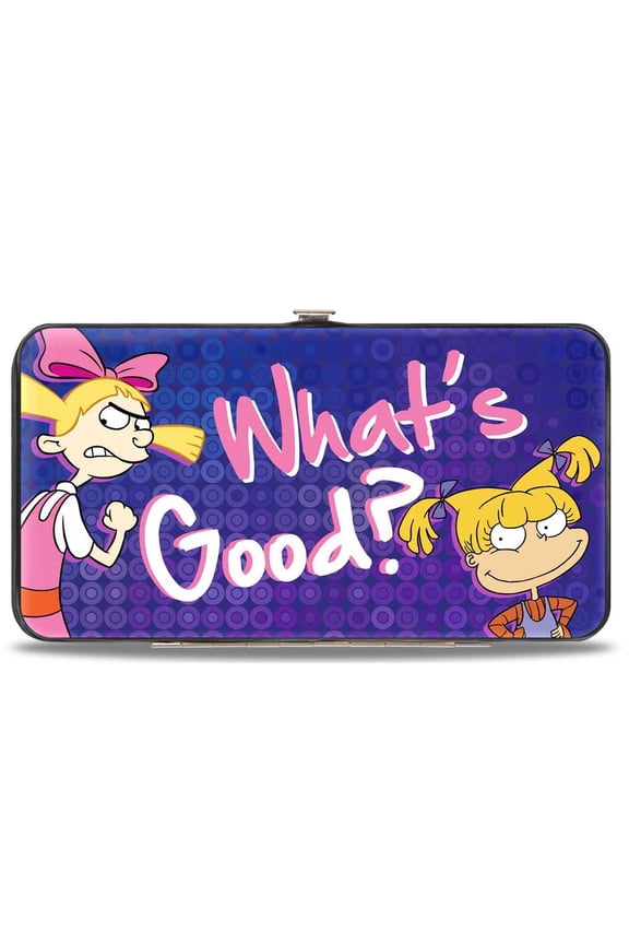 Nickelodeon Wallet, Hinged, Helga Angelica Whats Good? Purples, Vegan Leather