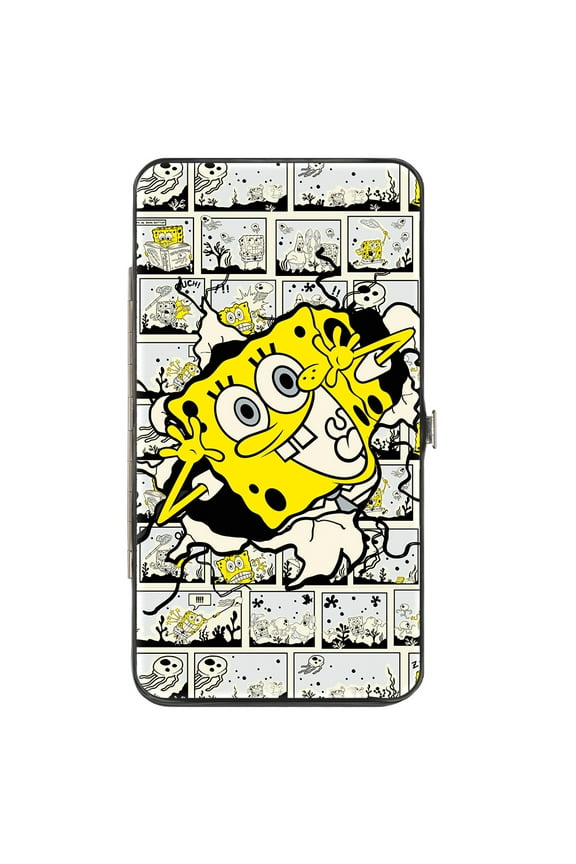 Nickelodeon Wallet, Hinged, Spongebob Breakthrough Scene Blocks, Vegan Leather