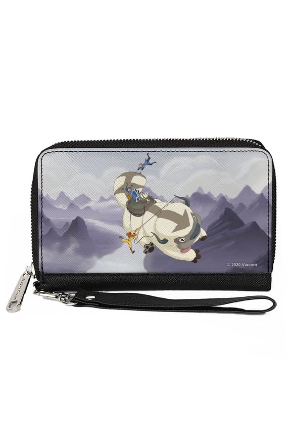 Nickelodeon Wallet, Zip Around, Avatar the Last Airbender Appa Carrying Group Scene, Vegan Leather