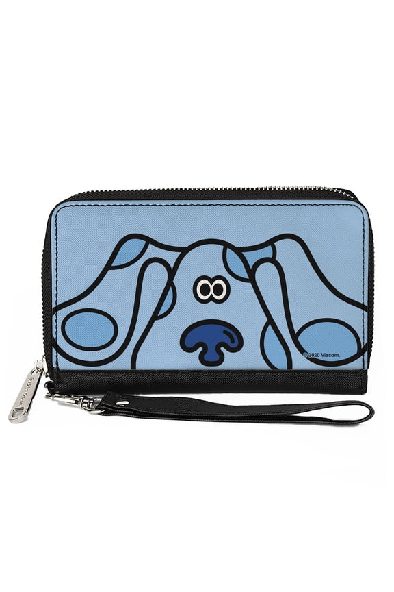 Nickelodeon Wallet, Zip Around, Blues Clues Blue Face, Vegan Leather