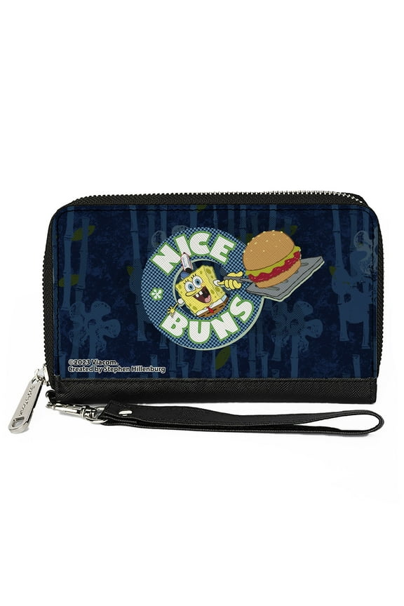 Nickelodeon Wallet, Zip Around, Spongebob Nice Buns, Vegan Leather