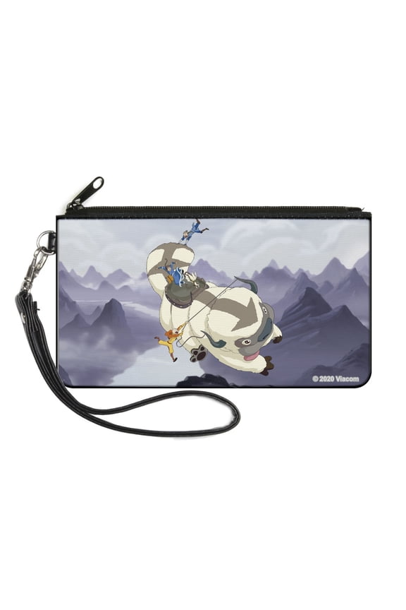 Nickelodeon Wallet, Zip Clutch, Avatar the Last Airbender Appa Carrying Group Scene, Canvas