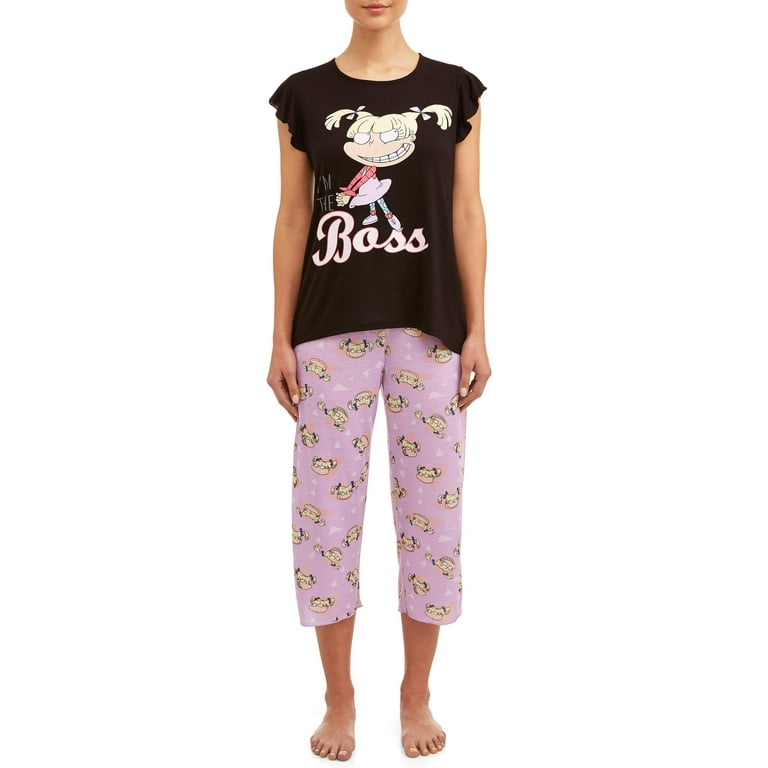 Nickelodeon Women s and Women s Plus Capri Pajama Set Rugrats