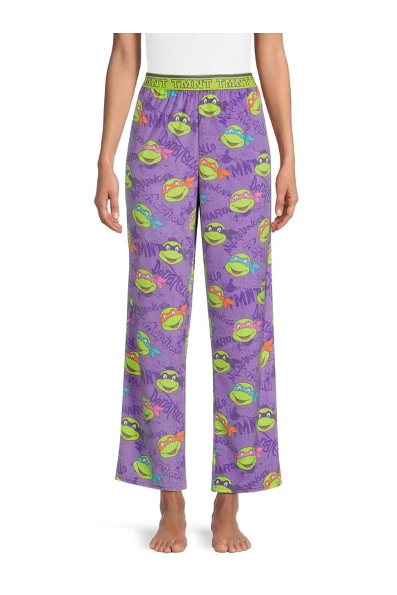 Women's and Women's Plus Size Teenage Mutant Ninja Turtles Plush Sleep Pants, Sizes XS-3X