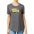 thumbnail image 1 of Nickelodeon Womens GUTS Graphic T-Shirt, Grey, Juniors, X-Small, 1 of 2