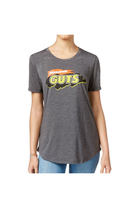 Womens GUTS Graphic T-Shirt, Grey, Juniors, X-Small
