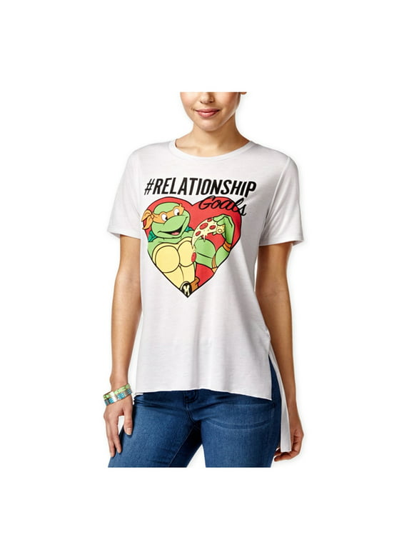 Nickelodeon Womens Relationship Goals Graphic T-Shirt, Grey, X-Small