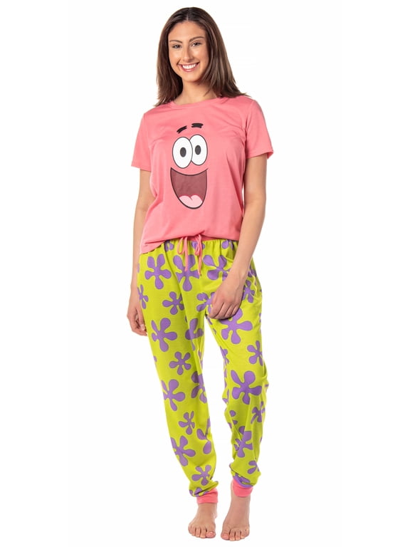 Nickelodeon Womens' SpongeBob SquarePants Patrick Star Sleep Pajama Set