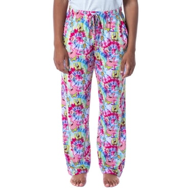 Nickelodeon Womens' SpongeBob SquarePants Spiral Tie Dye Sleep Pajama Pants