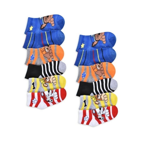 Nickelodeon by PAW Patrol Infant and Toddler No-Show Socks, 12- Pack, 12M- 5T