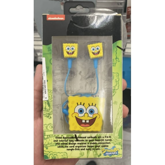 Nickelodeon sponge Bob Squarepants Earbuds & Cord Organizer