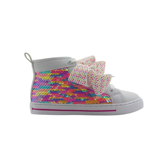 Nickelodon Jojo Siwa Little & Big Girl Neon Sequin Athletic Hightop Sneaker