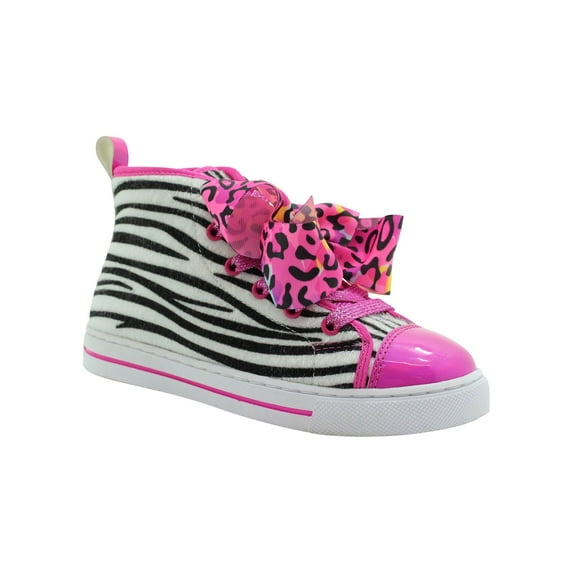 Nickelodon Jojo Siwa Little & Big Girl Zebra Print Athletic Hightop Sneaker