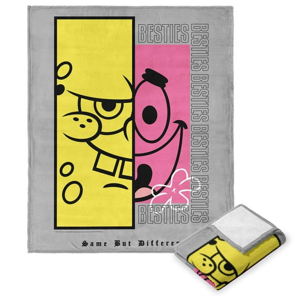 Nickeoldeon Spongebob Besties Kids Silk Touch Throw Blanket