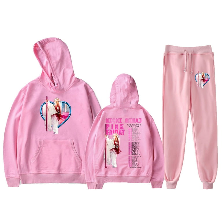 Nicki Minaj Pink Friday 2 Tour Hoodie Jogger Pants Two Piece Set  Sweatshirts+Sweatpants Men Women's Set