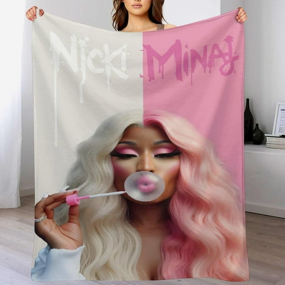 Nicki Music Minaj Blanket Super Soft Flannel Blanket Gift Blanket Musical Cozy Warm Blanket Sofa Blanket for All Seasons30 x40, Style