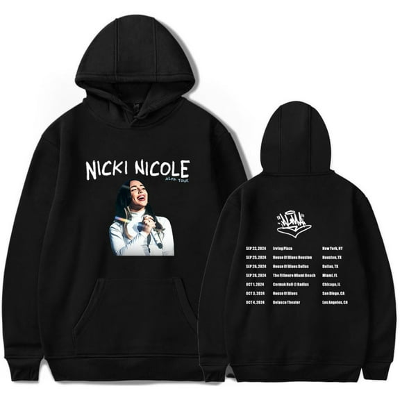 Nicki Nicole ALMA Tour Merch Hoodie Pockets Drawstring Unisex Hooded Sweatshirt Fashion Clothing