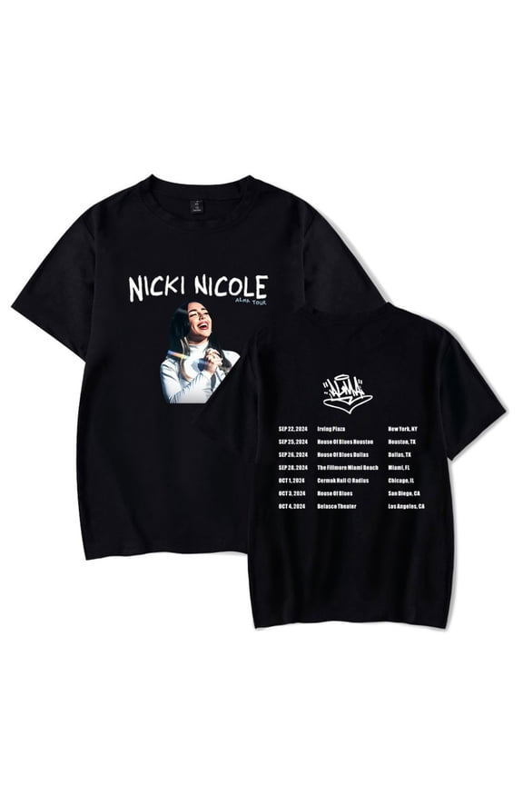 Nicki Nicole ALMA Tour Merch Short Sleeve T-shirt Unisex Fashion Crew Neck Top