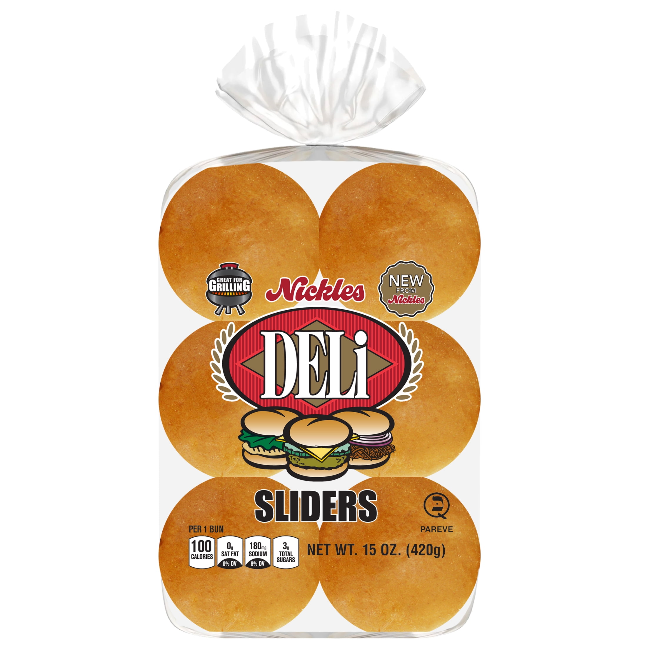 Nickles Bakery Deli Slider Buns, 12 Count, 12 ounce.