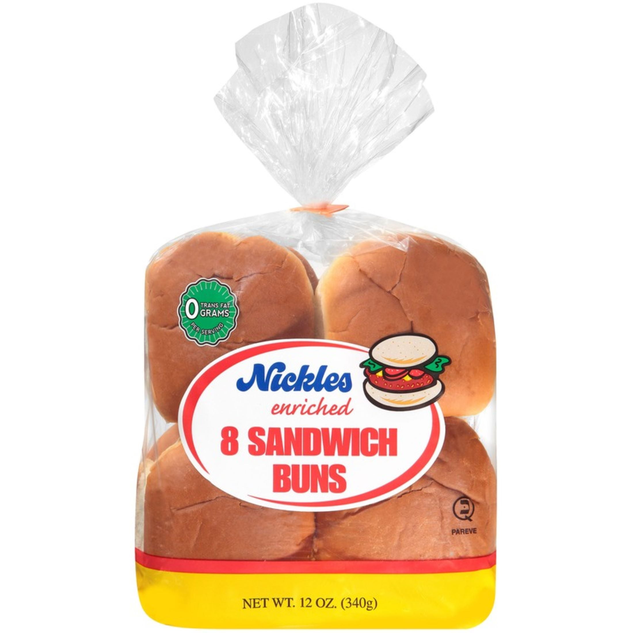 Nickles Bakery Hamburger Buns, 8 Count, 12 Oz.