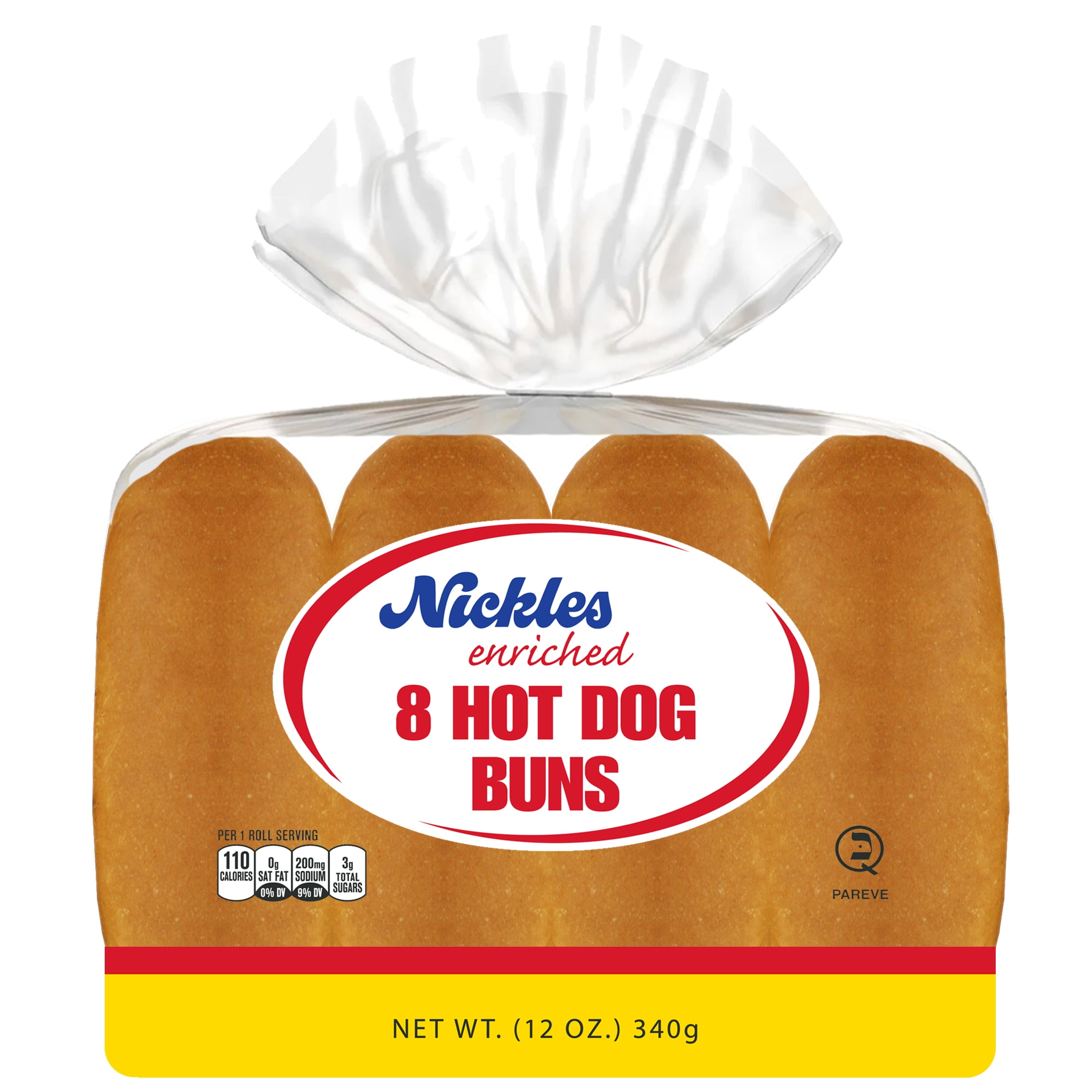 Nickles Bakery Hot Dog Buns, 8 Count, 12 oz.