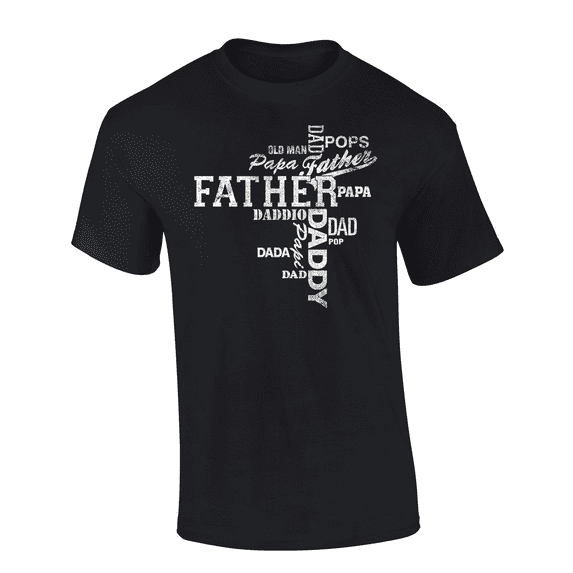 Nicknames Of Fatherhood Memorable Father's Day Parental Nickname Chart Short Sleeve Adult Graphic T-Shirt-Black-small
