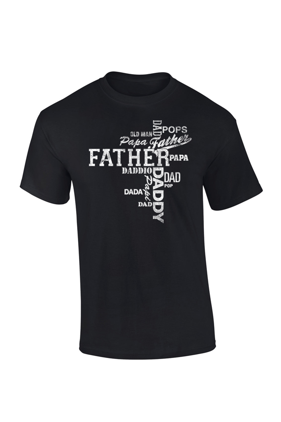 Nicknames Of Fatherhood Memorable Father's Day Parental Nickname Chart Short Sleeve Adult Graphic T-Shirt-Black-xxxl