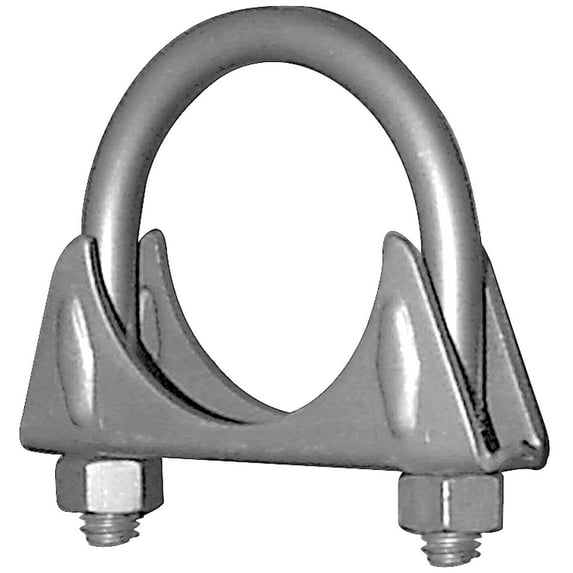 Nickson 1-7/8" Stainless Steel Exhaust Clamp - 3/8 U-Bolt w/ Flange Nut, 1 each, sold by each