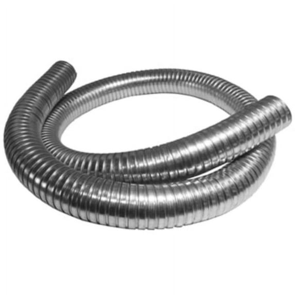Nickson Flex Pipe - Overall Length: 72" - Inlet Diameter: 2.25" - Outlet Diameter: 2.25" - Aluminum Finish, 6 ft piece, sold by foot