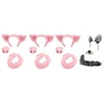 thumbnail image 1 of Nicky Bigs 3 Pigs and Wolf Headband Tails Noses Costume Set, Pink/Gray, One Size, 1 of 3