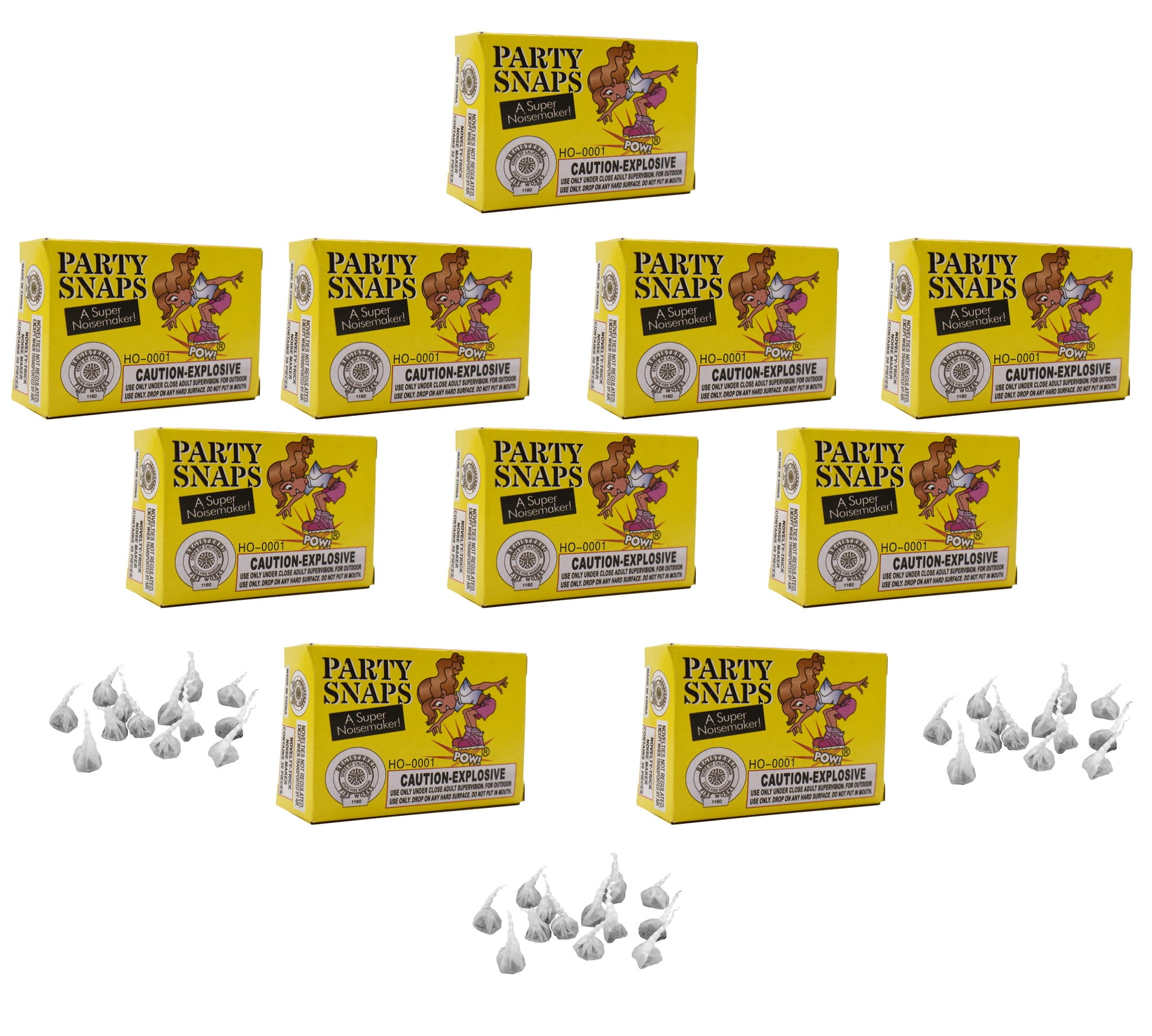 Nicky Bigs Novelties Snap Poppers Fireworks Crackle Prank Retro 300 Count Noisemakers