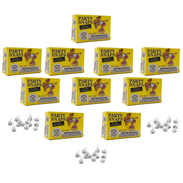 Nicky Bigs Novelties 300 Party Snappers, Bulk Mini Crackle Poppers