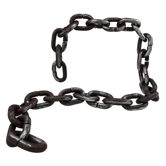 Nicky Bigs Novelties 46-inch Long Plastic Fake Rusty Chain Link Prop Halloween Haunted Zombie Decor