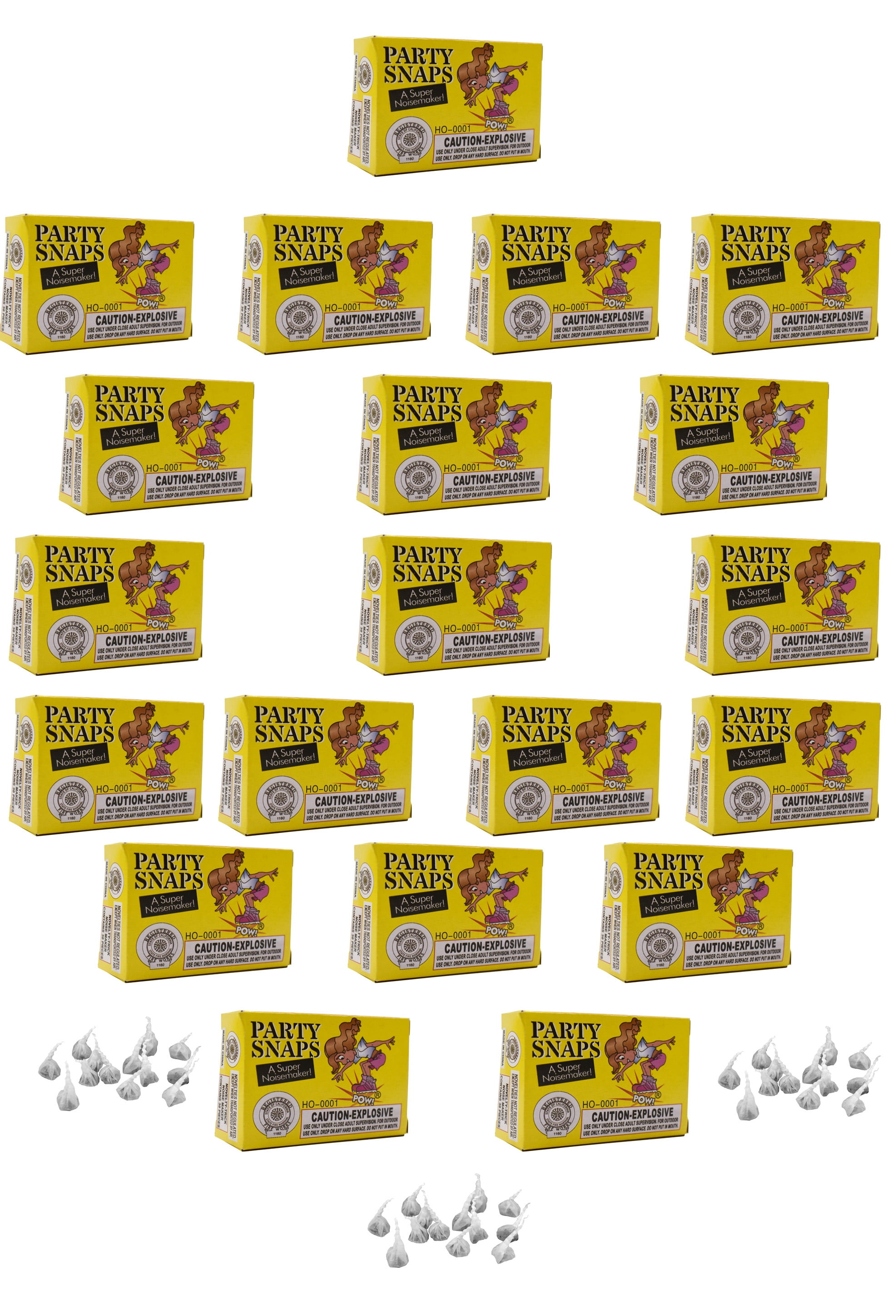 Nicky Bigs Novelties Party Snappers, 600 Count Poppers for