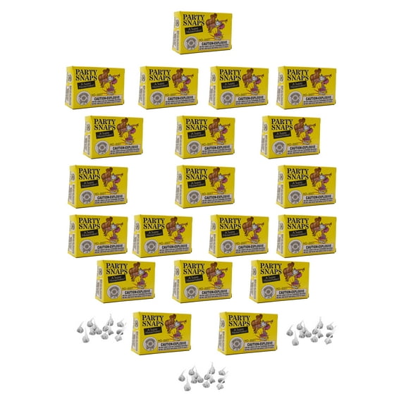 Nicky Bigs Novelties 600 Count Party Snaps – Loud Snap Poppers Noise Maker, 20 Boxes of 30 Each | Classic Throwing Trick Poppers for Birthdays, July 4th, Holidays, Events & More