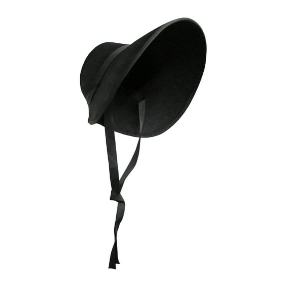 Nicky Bigs Novelties Adult Black Pilgrim Bonnet Hat Costume Accessory Handmaids - Colonial Caroler Hats, One Size