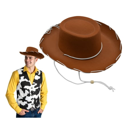 Nicky Bigs Novelties Adult Brown Western 1950's Cowboy Ranch Story Hat Halloween Costume Accessory Headwear