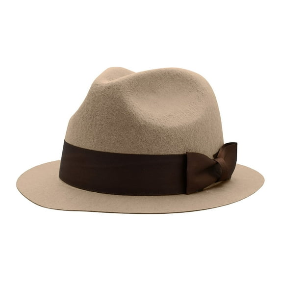 Nicky Bigs Novelties Adult Mens Tan Felt Fedora Inspector Detective Hat Roaring Gangster Costume Cap