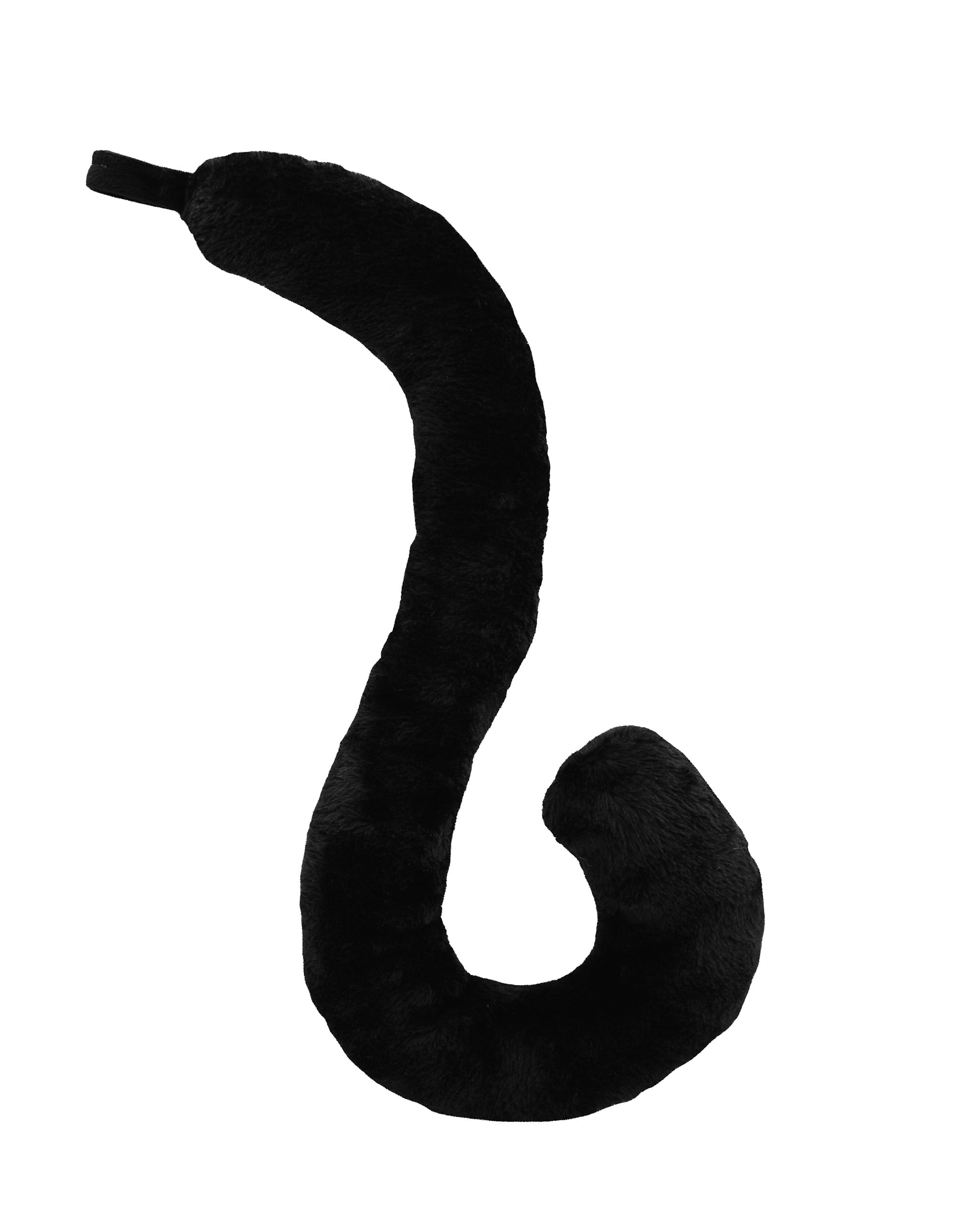 Nicky Bigs Novelties Adult Oversized Long Black Kitty Cat Tail - Large Mouse Animal Tail - Bendable Cosplay Panther Costume Accessory